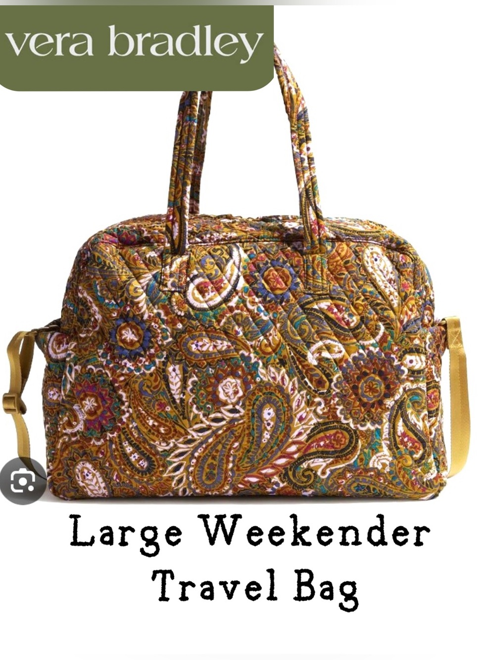 🌸Vera Bradley Large Cotton Weekender Travel Bag